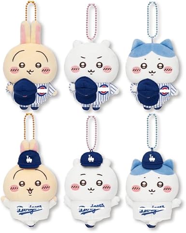 ちいかわ ドジャース ぬいぐるみキーホルダー3体セット ちいかわ×MLB TOKYO SERIES マスコット ドジャース 3点セット